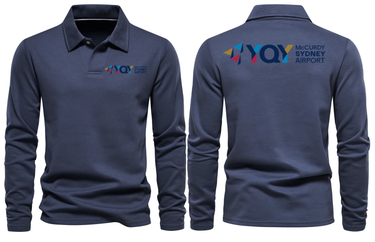 YQY AIRPORT LONG SLEEVE POLO